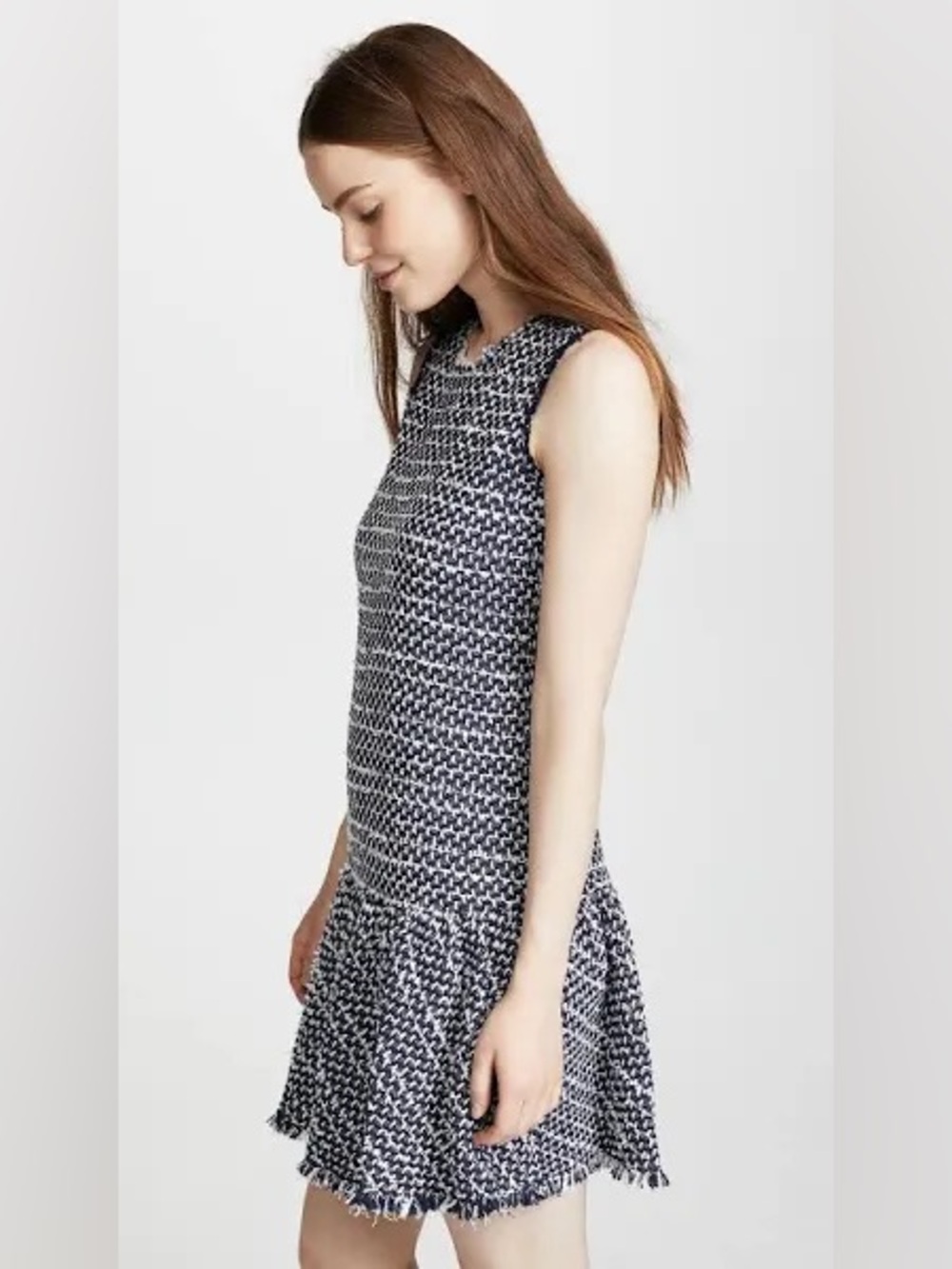 Classic Rebecca Taylor Multi Tweed Blueberry Combo Fit & Flare Dress - Picture 2 of 9